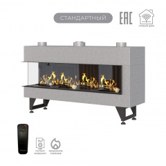 Газовый камин Airtone Gassi 1400 угловой с дровами