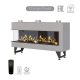 Каминная угловая топка на газу Airtone Gassi 1400 с дровами