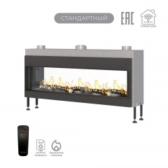 Газовый камин Airtone Gassi 1600 сквозной с дровами