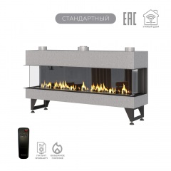 Газовый камин Airtone Gassi 1600 трехсторонний с панелью