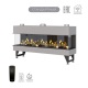 Каминная трехсторонняя топка на газу Airtone Gassi 1600 с дровами