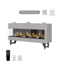 Газовый камин Airtone Gassi 1600 угловой с дровами