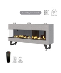 Газовый камин Airtone Gassi 1600 угловой с панелью