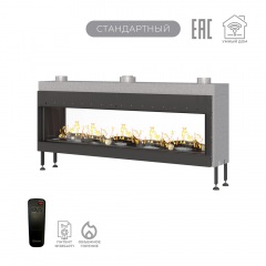 Газовый камин Airtone Gassi 1800 сквозной с дровами