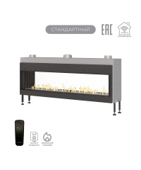 Газовый камин Airtone Gassi 1800 сквозной с панелью