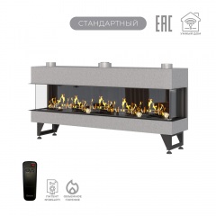 Газовый камин Airtone Gassi 1800 трехсторонний с дровами