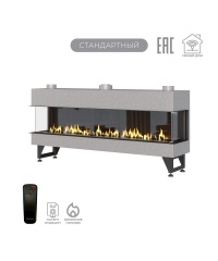 Газовый камин Airtone Gassi 1800 трехсторонний с панелью