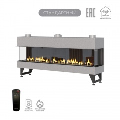 Газовый камин Airtone Gassi 1800 трехсторонний с панелью