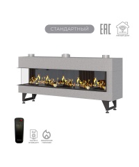 Газовый камин Airtone Gassi 1800 угловой с дровами