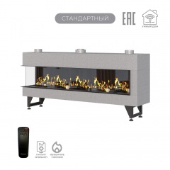 Газовый камин Airtone Gassi 1800 угловой с дровами