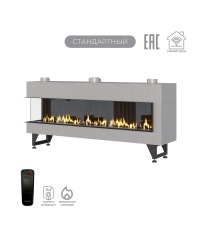 Газовый камин Airtone Gassi 1800 угловой с панелью