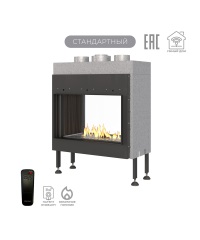 Газовый камин Airtone Gassi 600 сквозной с панелью
