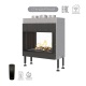 Каминная сквозная топка на газу Airtone Gassi 600 с дровами