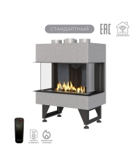 Газовый камин Airtone Gassi 600 трехсторонний с панелью