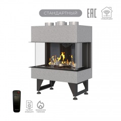 Газовый камин Airtone Gassi 600 трехсторонний с дровами