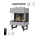 Каминная трехсторонняя топка на газу Airtone Gassi 600 с дровами