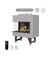 Газовый камин Airtone Gassi 600 угловой с дровами