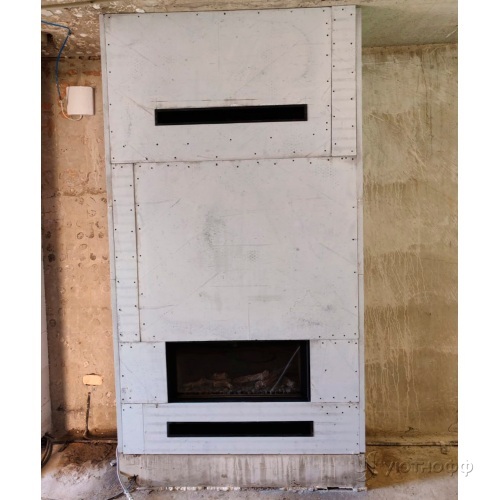 Каминная фронтальная топка на газу Airtone Gassi 800 с пультом ДУ