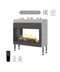 Газовый камин Airtone Gassi 800 сквозной с дровами
