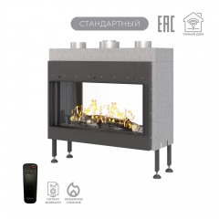 Газовый камин Airtone Gassi 800 сквозной с дровами