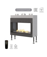 Газовый камин Airtone Gassi 800 сквозной с панелью