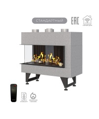 Газовый камин Airtone Gassi 800 угловой с дровами