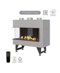 Газовый камин Airtone Gassi 800 угловой с панелью