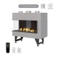 Каминная угловая топка на газу Airtone Gassi 800 с пультом ДУ