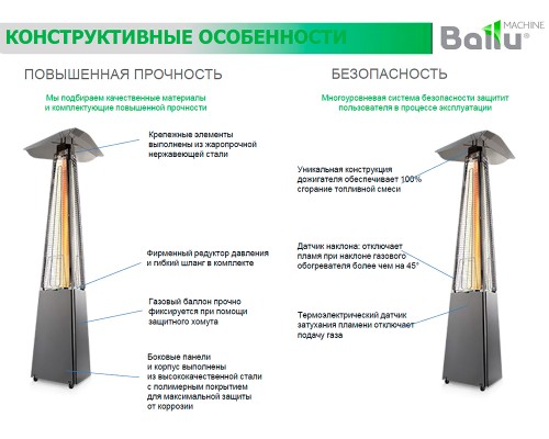 Инфракрасный газовый обогреватель Ballu Machine BOGH-15