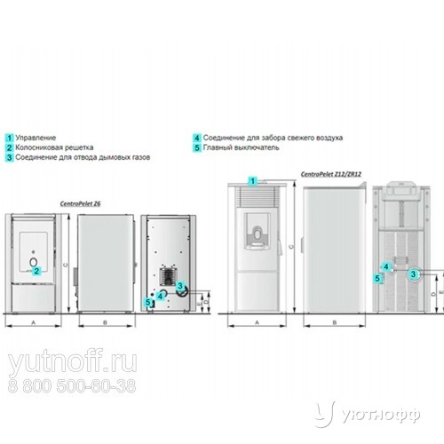 Пеллетный камин Centrometal Z12 CAN-S Пеллетный камин Centrometal Z12 CAN-S