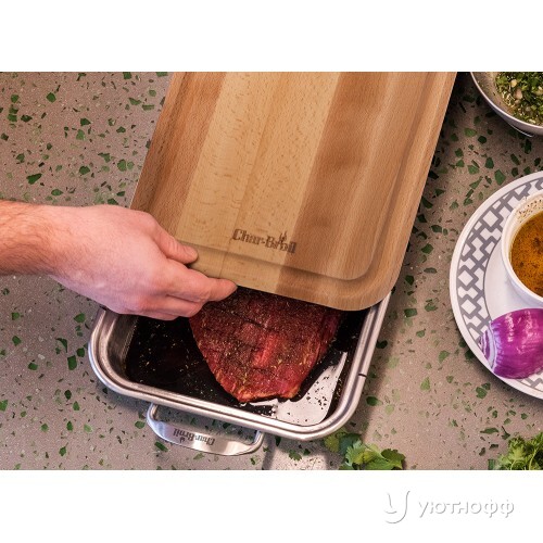 Металлический поддон с доской для разделки мяса Char-Broil Металлический поддон с доской для разделки мяса Char-Broil