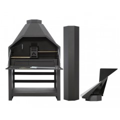 Дровяной гриль Chef Grill F 1200 SD с жарочной поверхностью из чугуна