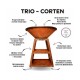 Бразеро-гриль TRIO 98 кортеновская сталь