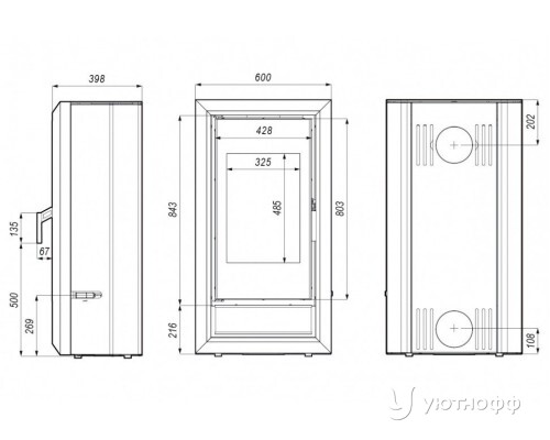 Дровяная печь DEFRO HOME IGNIS из стали