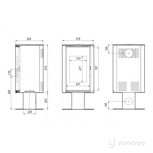 Дровяная печь DEFRO HOME ORBIS TOP из стали Дровяная печь DEFRO HOME ORBIS TOP из стали