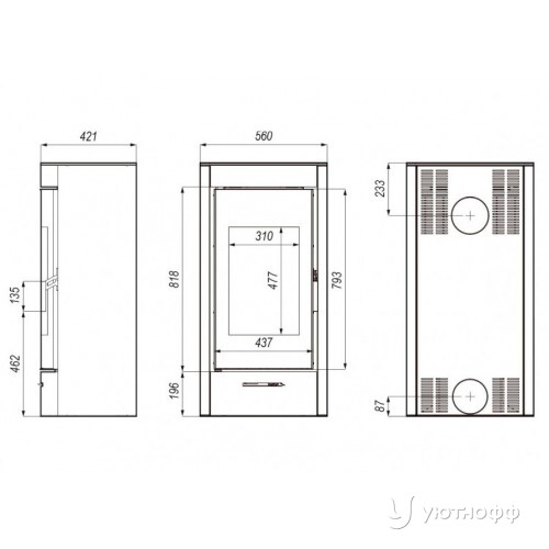 Дровяная печь DEFRO HOME ORTI из стали Дровяная печь DEFRO HOME ORTI из стали