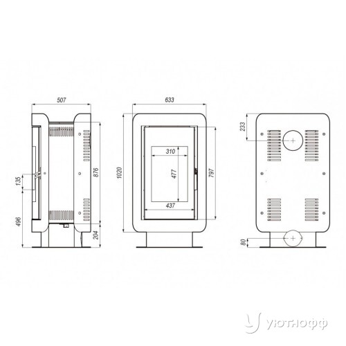 Дровяная печь DEFRO HOME OVAL из стали Дровяная печь DEFRO HOME OVAL из стали