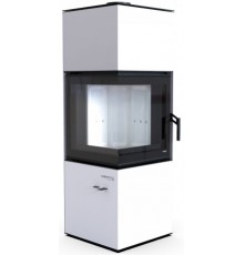 Печь DEFRO HOME QUADROOM 9.6 кВт белая сталь