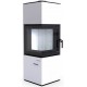 Дровяная печь DEFRO HOME QUADROOM белая сталь