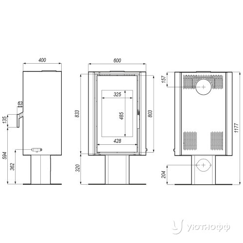 Дровяная печь DEFRO HOME SOLUM TOP из стали Дровяная печь DEFRO HOME SOLUM TOP из стали
