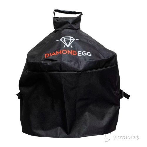 Угольный гриль Diamond Egg Legend Deep с полками черный Угольный гриль Diamond Egg Legend Deep с полками черный