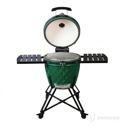 Угольный гриль Diamond Egg XL Pro Green большой зеленый Угольный гриль Diamond Egg XL Pro Green большой зеленый