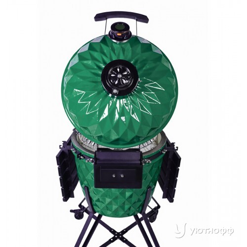 Угольный гриль Diamond Egg XL Pro Green большой зеленый Угольный гриль Diamond Egg XL Pro Green большой зеленый