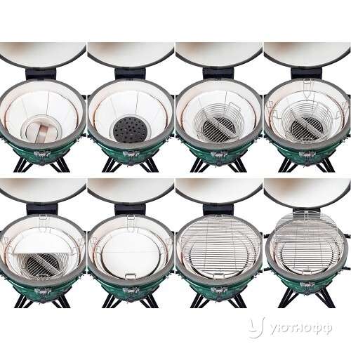 Угольный гриль Diamond Egg XL Pro Green большой зеленый Угольный гриль Diamond Egg XL Pro Green большой зеленый