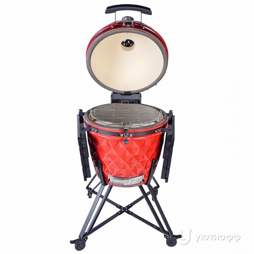 Угольный гриль Diamond Egg XL Pro Red большой красный Угольный гриль Diamond Egg XL Pro Red большой красный