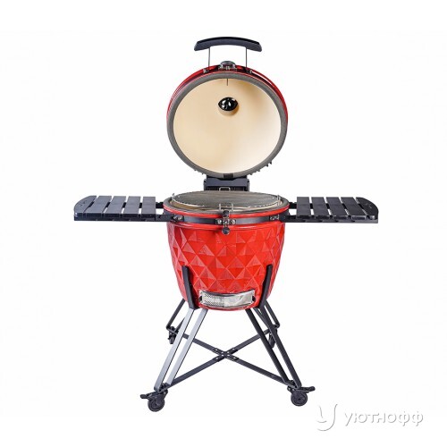 Угольный гриль Diamond Egg XL Pro Red большой красный Угольный гриль Diamond Egg XL Pro Red большой красный