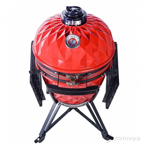 Угольный гриль Diamond Egg XL Pro Red большой красный Угольный гриль Diamond Egg XL Pro Red большой красный