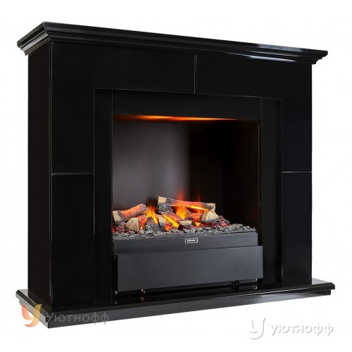 Электрокамин Сьют Блэк с очагом 3Д Албани