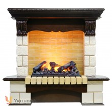 Угловой каминокомплект Пьер Люкс 600 (Pierre Luxe Corner + очаг Dimplex 3D Cassette 600)