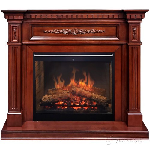 Электрокамин Люксембург вишня с очагом Симфония 3020